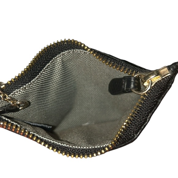 Cole Haan Black Pebbled Leather Card Case with Key Clip - Picture 5 of 6